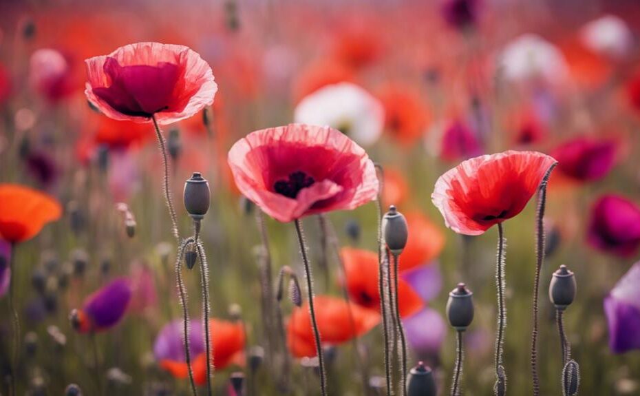 colorful heirloom poppy seeds