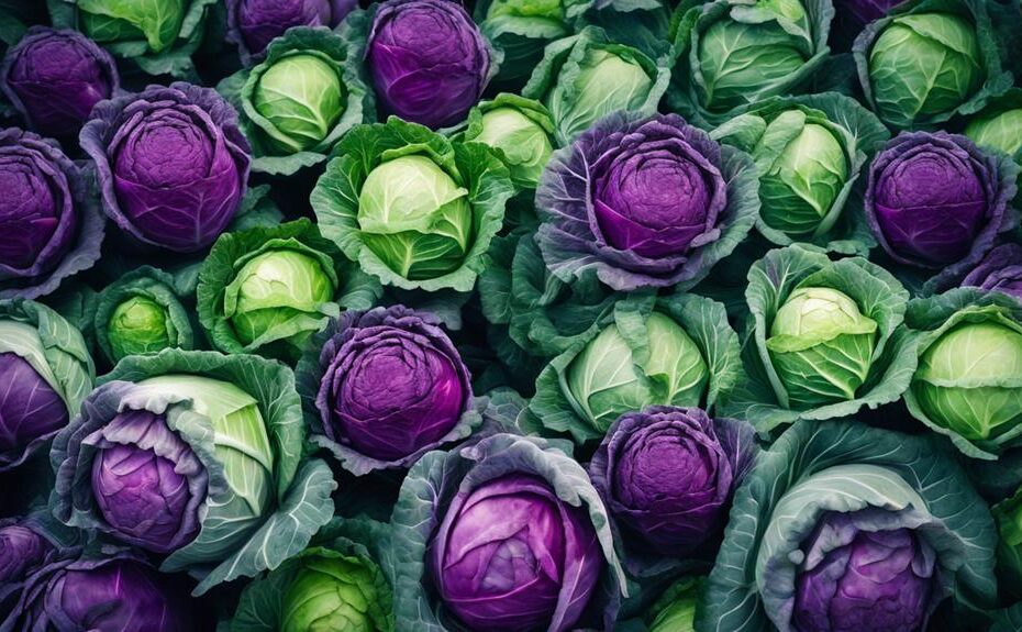 cabbage heads harvested fresh