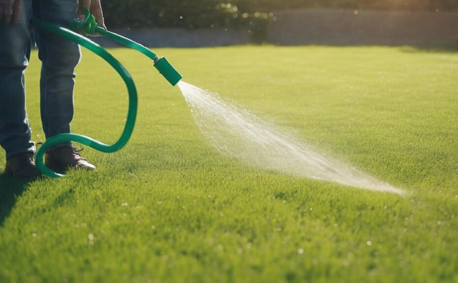 planting grass seeds carefully